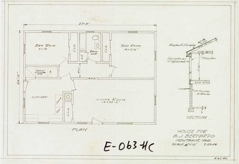 House for A. J. Bernardo Montague E-063-HC - Map (Digital Download Copy)