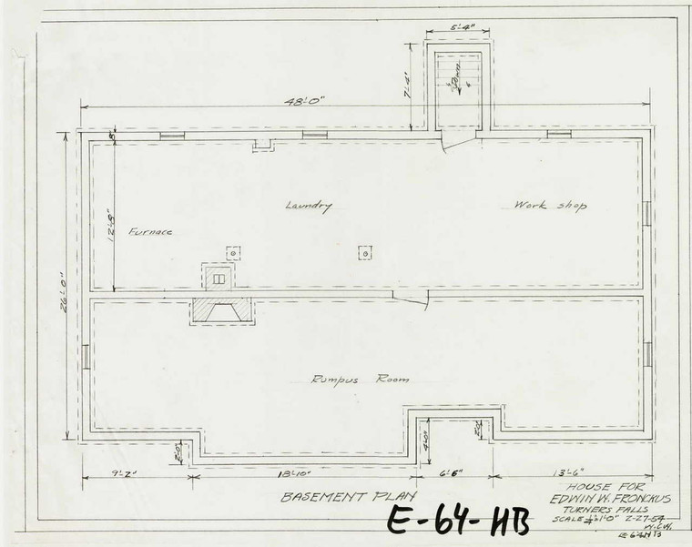 House for Edwin W. Fronckus Montague E-064-HB - Map (Digital Download Copy)