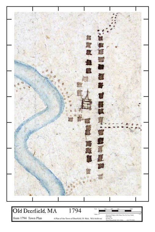 Set of 13 same size Historical Maps Old Deerfield MA Old Map Old