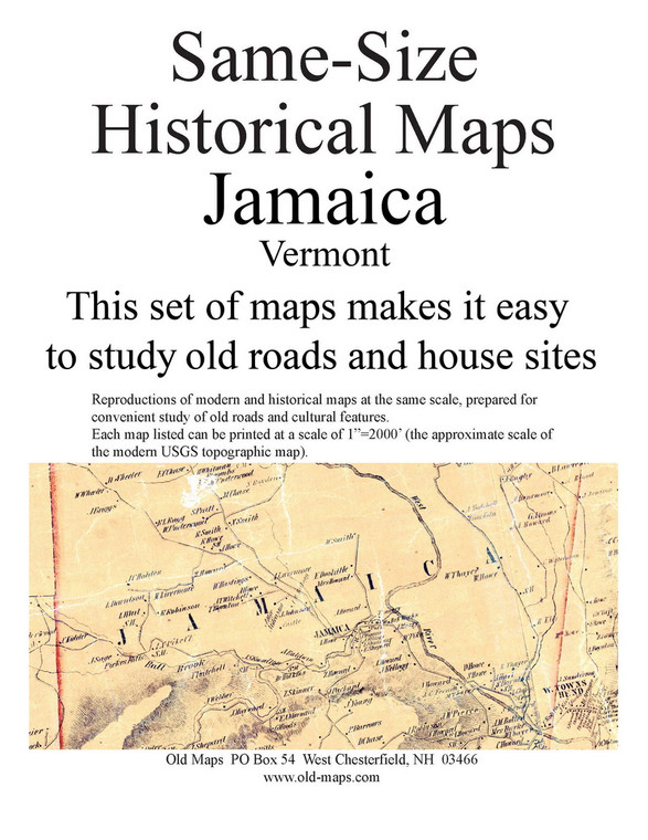 Set of 17 same size Historical Maps - Jamaica VT Old Map Set of 17 same size Historical Maps - Jamaica VT Old Map