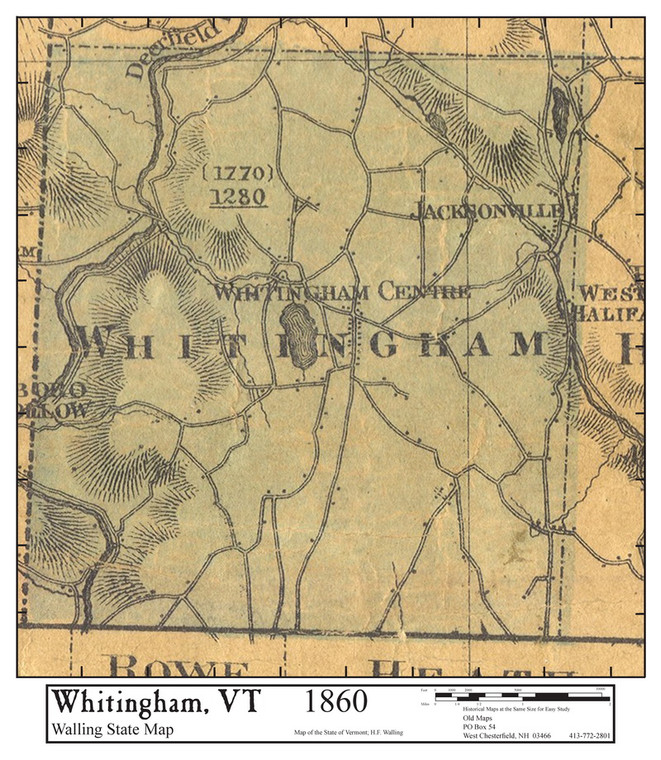 Set of 8 same size Historical Maps Whitingham VT Old Map Old Maps