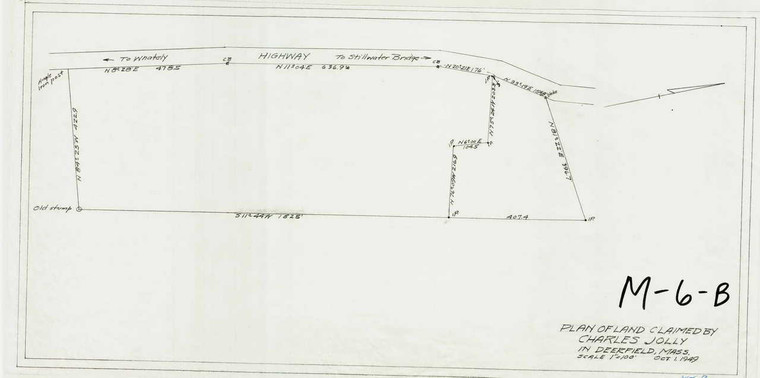 Land claimed by Charles Tolly Deerfield M-06-B - Map (Digital Download Copy) Land claimed by Charles Tolly Deerfield M-06-B - Map (Digital Download Copy)