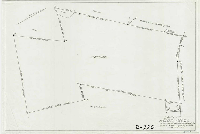 Kopec, Henry  (sold to) Montague R-220 - Map (Digital Download Copy) Kopec, Henry  (sold to) Montague R-220 - Map (Digital Download Copy)