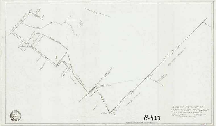 Charlemont Plantation & DiBenedetto Hawley R-423 - Map (Digital Download Copy) Charlemont Plantation & DiBenedetto Hawley R-423 - Map (Digital Download Copy)