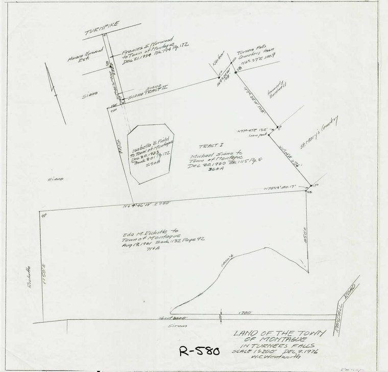 Town of Montague Montague R-580 - Map (Digital Download Copy)