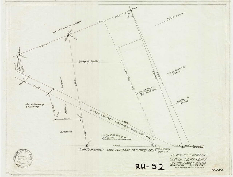 Slattery, Leo G. Montague RH-052 - Map (Digital Download Copy)
