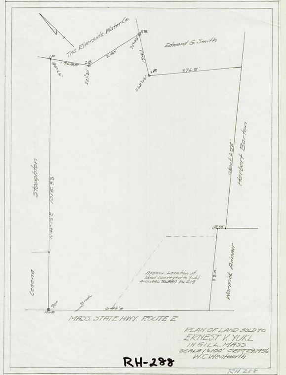 Stoughton, Philip to Yukl Gill RH-288 - Map (Digital Download Copy)