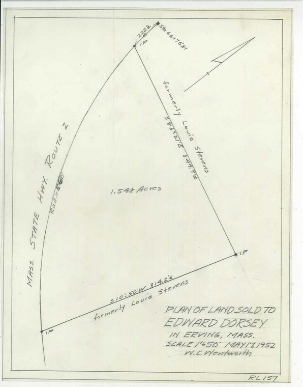 Zbikowski, Cecilia to Edward Dorsey Erving RL-157 - Map (Digital Download Copy)