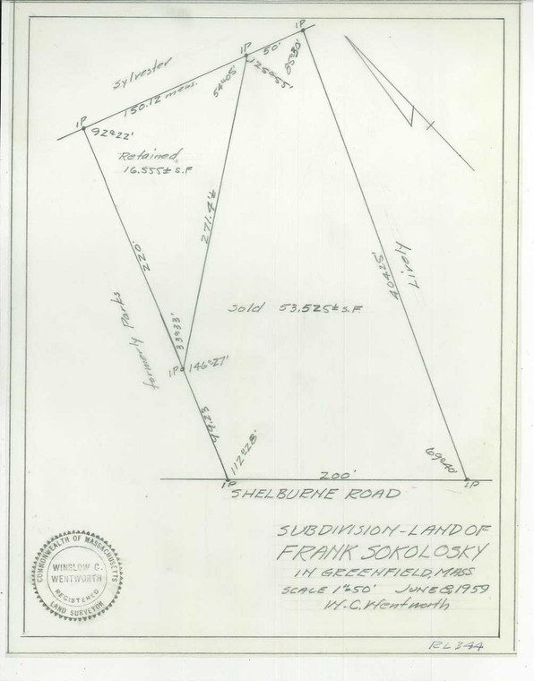 Sokolosky, Frank Greenfield RL-344 - Map (Digital Download Copy)