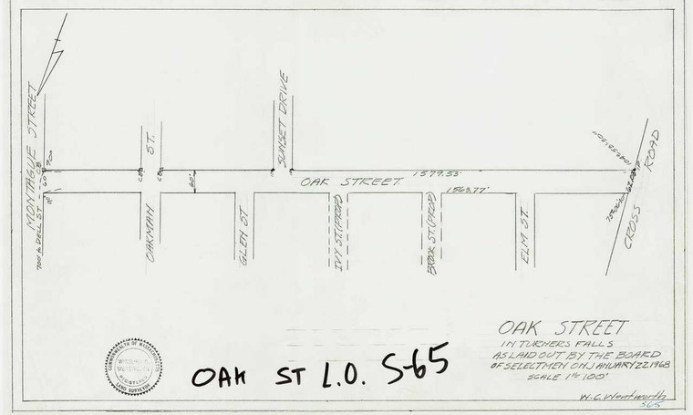 Oak Street Lo Montague S-65 - Map (Digital Download Copy)