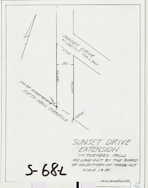 Sunset Drive Extension Montague S-68-L - Map (Digital Download Copy)