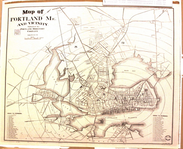 Portland 1902 Tower - Old Map Reprint -Maine Towns Other (Rsch)