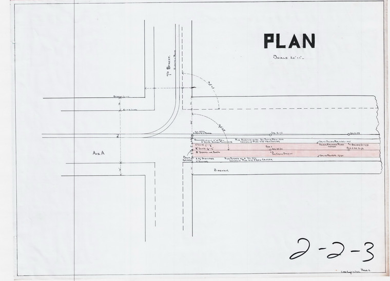 A Avenue - 7 st. to N.Y.N.H.&H. Bridge at 7th St Montague 2-02-3 - Map Reprint