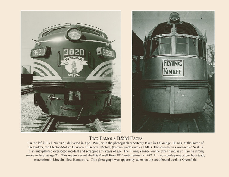Two Famous B&M Faces - July 2010 Railroad Calendar Picture