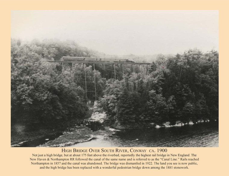 High Bridge Over South River, Conway ca. 1900 - June 2011 Railroad Calendar Picture