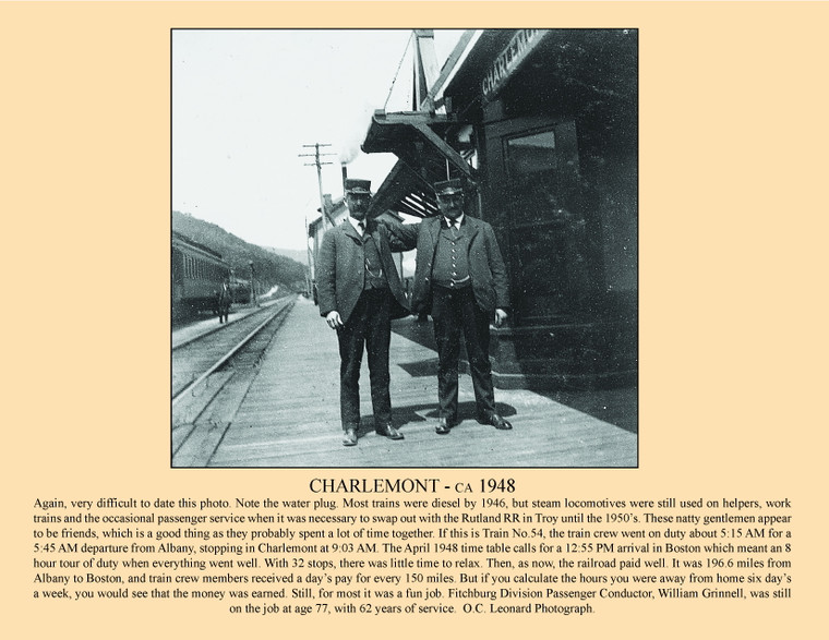 Charlemont - ca 1948 - June 2014 Railroad Calendar Picture