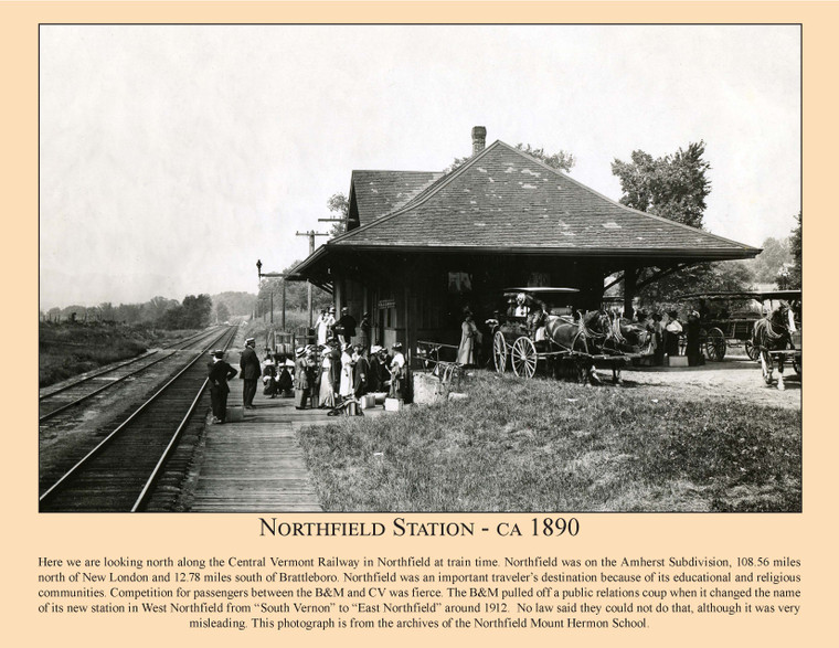 Northfield Station - ca 1890 - July 2020 Railroad Calendar Picture