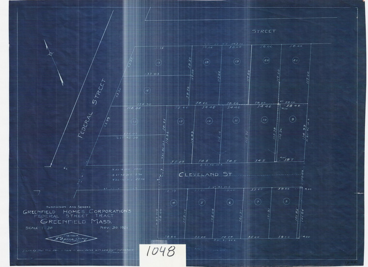Gfld Homes Corp.    Rev. Sub. Div. Greenfield 1048 - Map Reprint