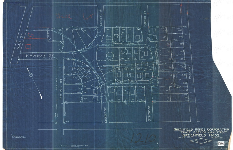 Gfld. Homes Corp.    Sub. Division Revised Greenfield 1210 - Map Reprint