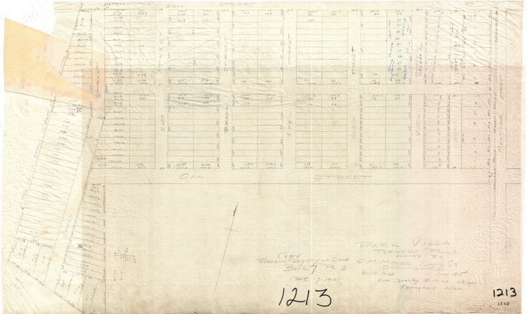 Parkville    Sub. Div. - workplan - traced from FCRD 7-3  Montague 1213 - Map Reprint