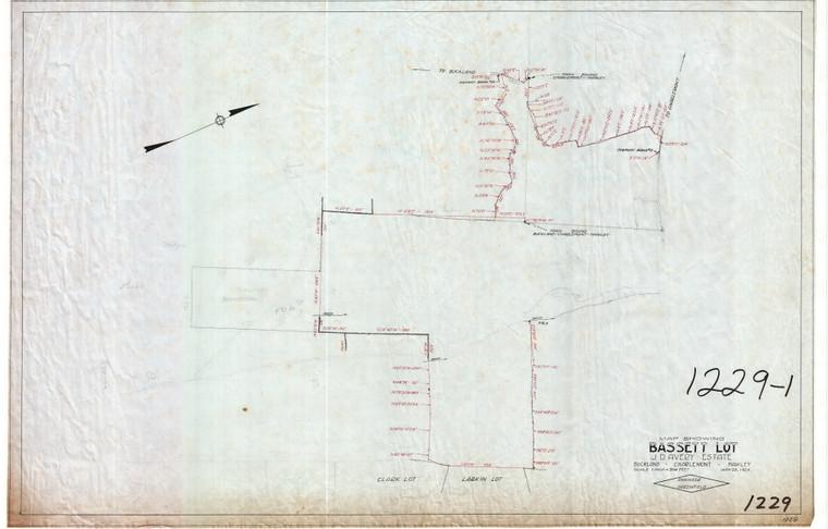 J.D.Avery Est. - Basset Lot - Town Line Buckland - Charlemont - Hawley Buckland 1229-01 - Map Reprint