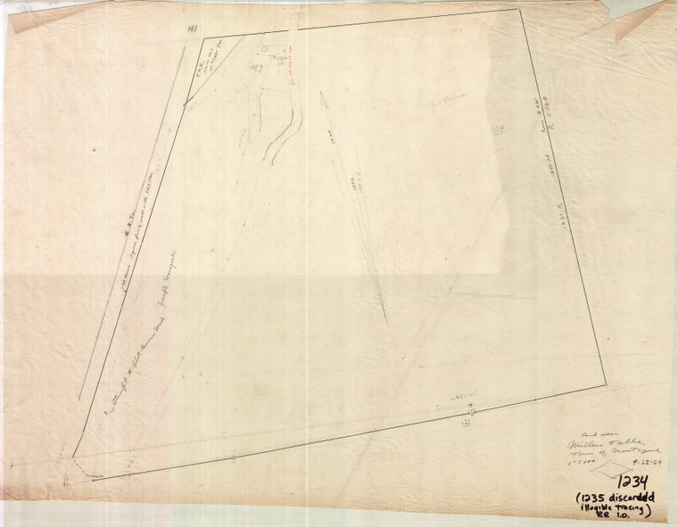 Land Near Millers Falls showing Jos Warszaski Montague 1234 - Map Reprint
