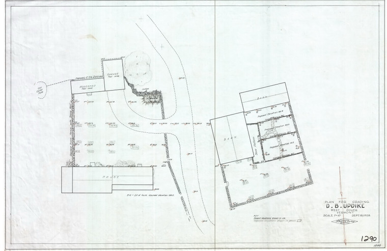D.B. Updike - W. Dover, Vermont - Plan for Grading Dover 1290 - Map Reprint