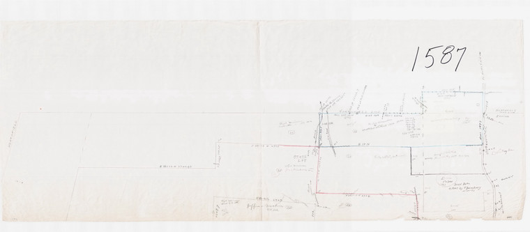 Francis Coutu - Erving at Nfld Town Line  deed study? Erving 1587 - Map Reprint