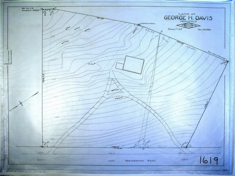 George H. Davis E. Side Bernardston Rd Greenfield 1619 - Map Reprint