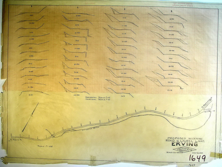 Town of Erving - Proposed Widening Rd to Laurel Lake - xsections Erving 1649 - Map Reprint