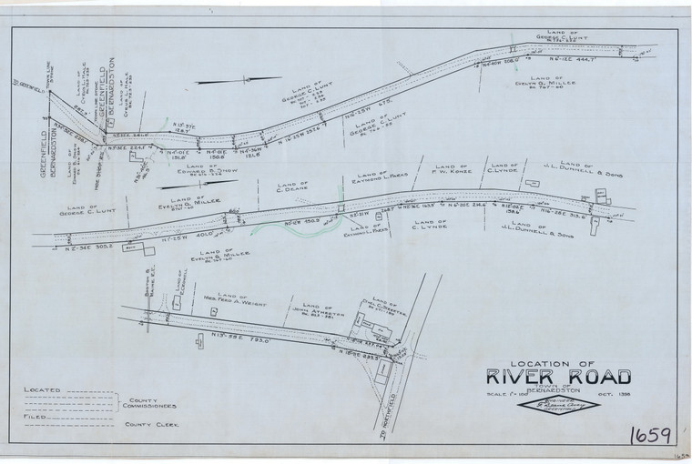 River Road LO  to Gfld Town Line Bernardston 1659 - Map Reprint