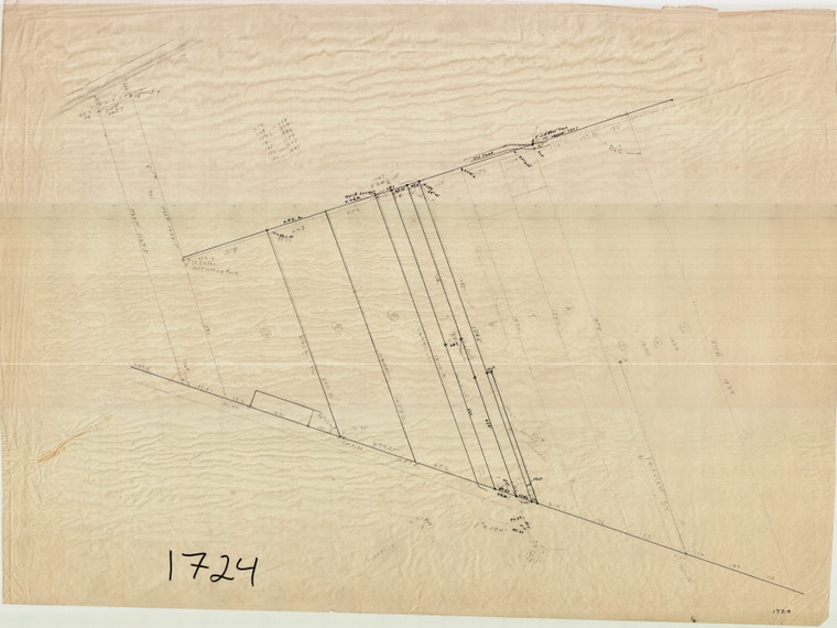 Old Trotting Park    Lot Data Greenfield 1724 - Map Reprint