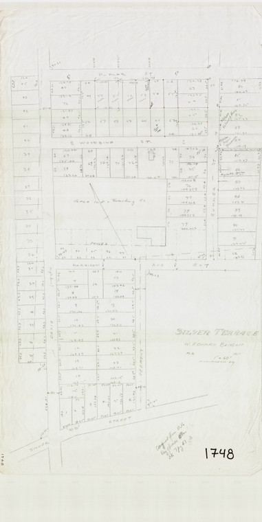 Silver Terrace    Davis St    Copy Greenfield 1748 - Map Reprint