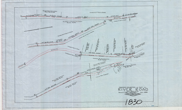 River Road LO Deerfield 1830 - Map Reprint