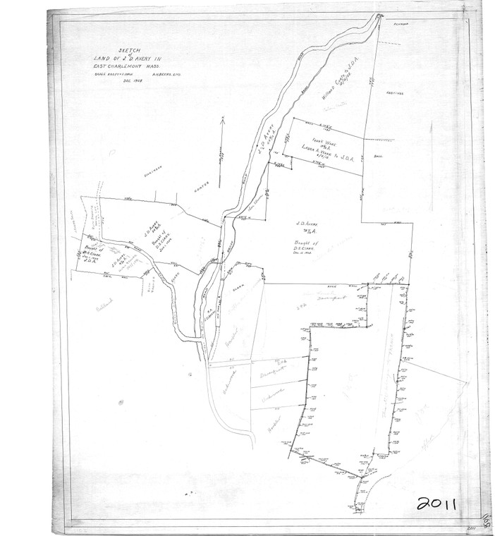 J.D.Avery Estate - East Charlemont  Deed Study Charlemont 2011 - Map Reprint