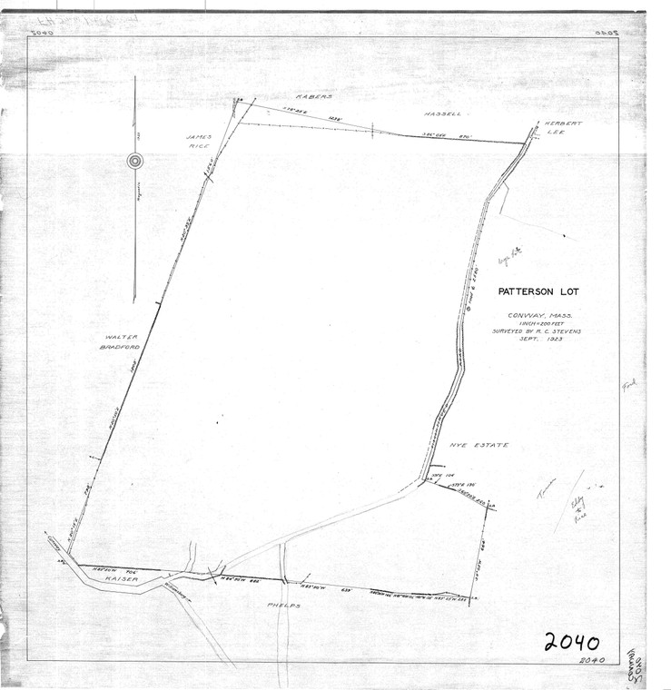 Patterson Lot  Conway 2040 - Map Reprint