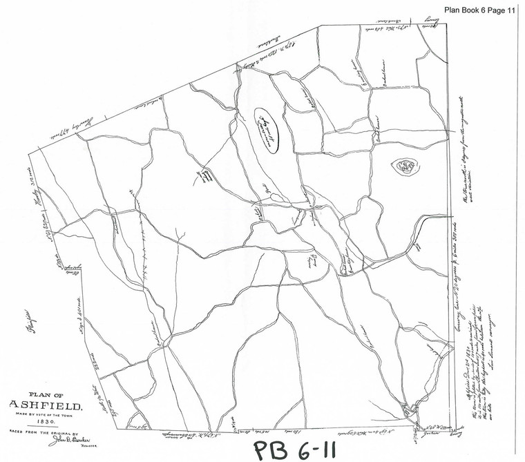 Ashfield 1830 - Old Town Map - PB 6-11