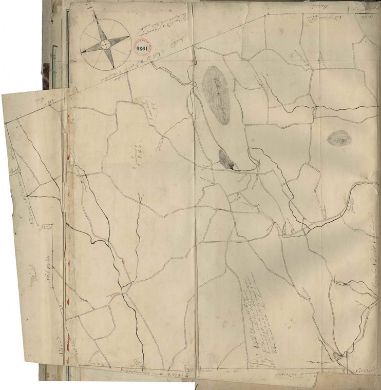 Ashfield 1830 - Old Town Map - orig copy