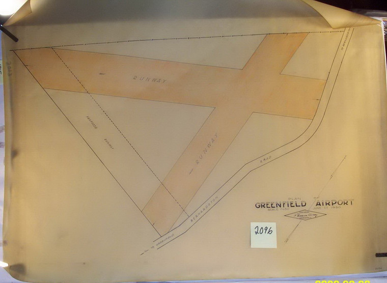 Greenfield Airport - West side Bernardston Rd. nr Bernardston Line Greenfield 2096 - Map Reprint