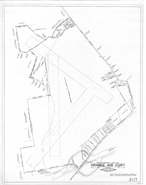 Orange Airport - Tracings Orange 2117 - Map Reprint