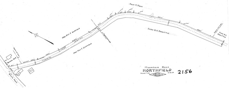 Mountain Road    Layout Northfield 2156 - Map Reprint