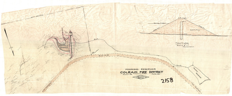 Colrain Fire Dist        Proposed Reservoir Colrain 2158 - Map Reprint