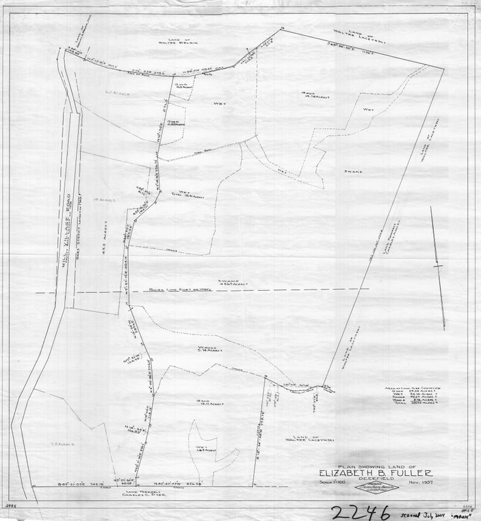 Elizabeth Fuller to Melnik Deerfield 2246 - Map Reprint