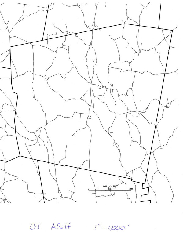 Ashfield 2001 - Old Town Map - roads