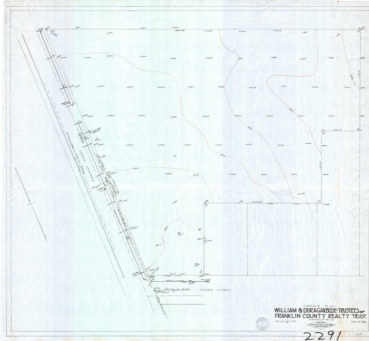 William & Dora Garbose    Trustees    Franklin County Realty Trust  pl and grades Greenfield 2291 - Map Reprint