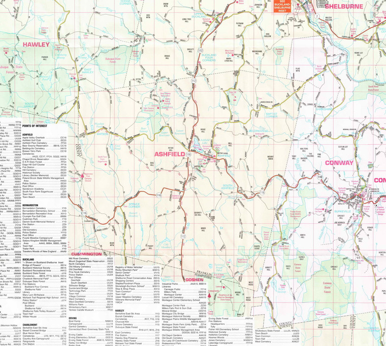 Ashfield 2005 - Old Town Map - roads