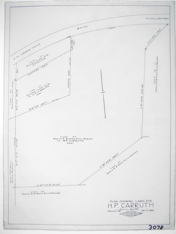 H.P. Carruth - Lot Sur - (Clapp + Barnes) Gill 3078 - Map Reprint