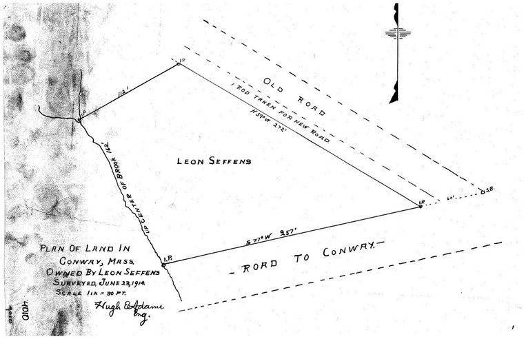 Leon Seffens - small lot on brook Conway 4010 - Map Reprint