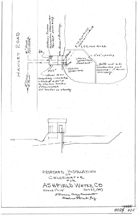 Proposed Installation of Chlorinator, Ashfield Water Co. Ashfield 4025 - Map Reprint