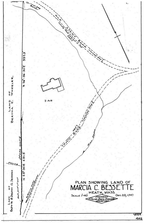 Marcia C. Bessette - Lot Survey  2 ac Heath 4029 - Map Reprint